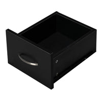 Double Edged Manicure Nail Table with Drawer Black