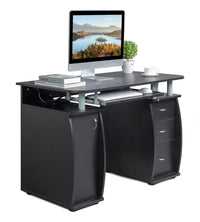 [Old code:68582160]FCH  115* 55*74cm  Black PB Wood 15mm Portable 1pc Door with 3pcs Drawers Computer Desk