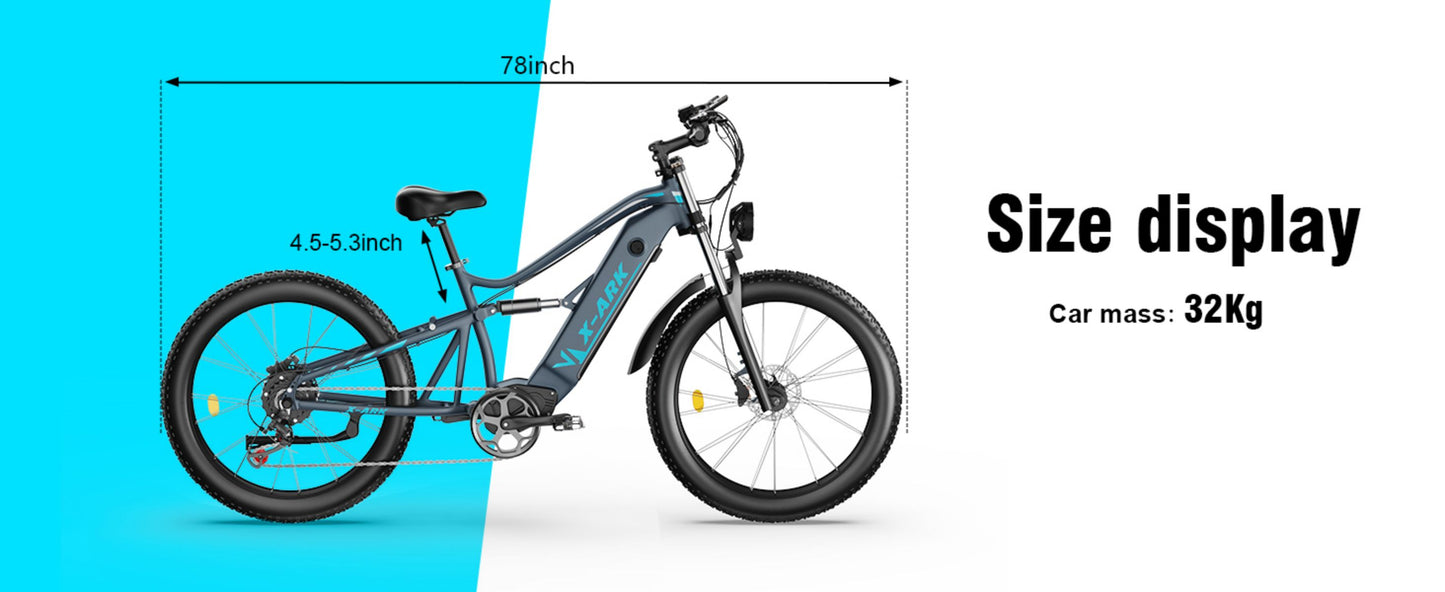 Electric Bike 1000W Motor Fat Tire 26x4 Mountain Bike[Unable to ship on weekends, please place orders with caution]