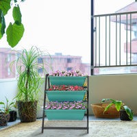 Raised Garden Planter Bed, Tiered Planter Stand with 5 Boxes, Vertical Raised Garden Bed for Herbs, Flowers, or Vegetables in Patio Balcony Indoor Outdoor