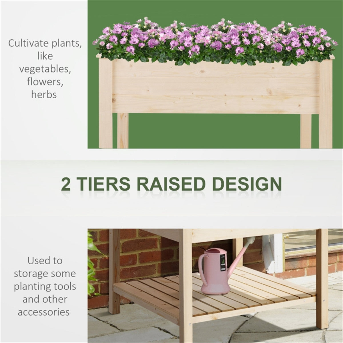 Wood Planter  ( Amazon Shipping)（Prohibited by WalMart）