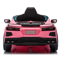 Corvette dual-wheel drive sports car with 2.4G remote control 12V 4.5A.h pink C8