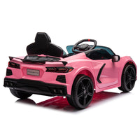 Corvette dual-wheel drive sports car with 2.4G remote control 12V 4.5A.h pink C8