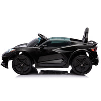 Corvette dual-wheel drive sports car with 2.4G remote control 12V 4.5A.h black C8