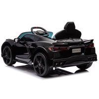 Corvette dual-wheel drive sports car with 2.4G remote control 12V 4.5A.h black C8