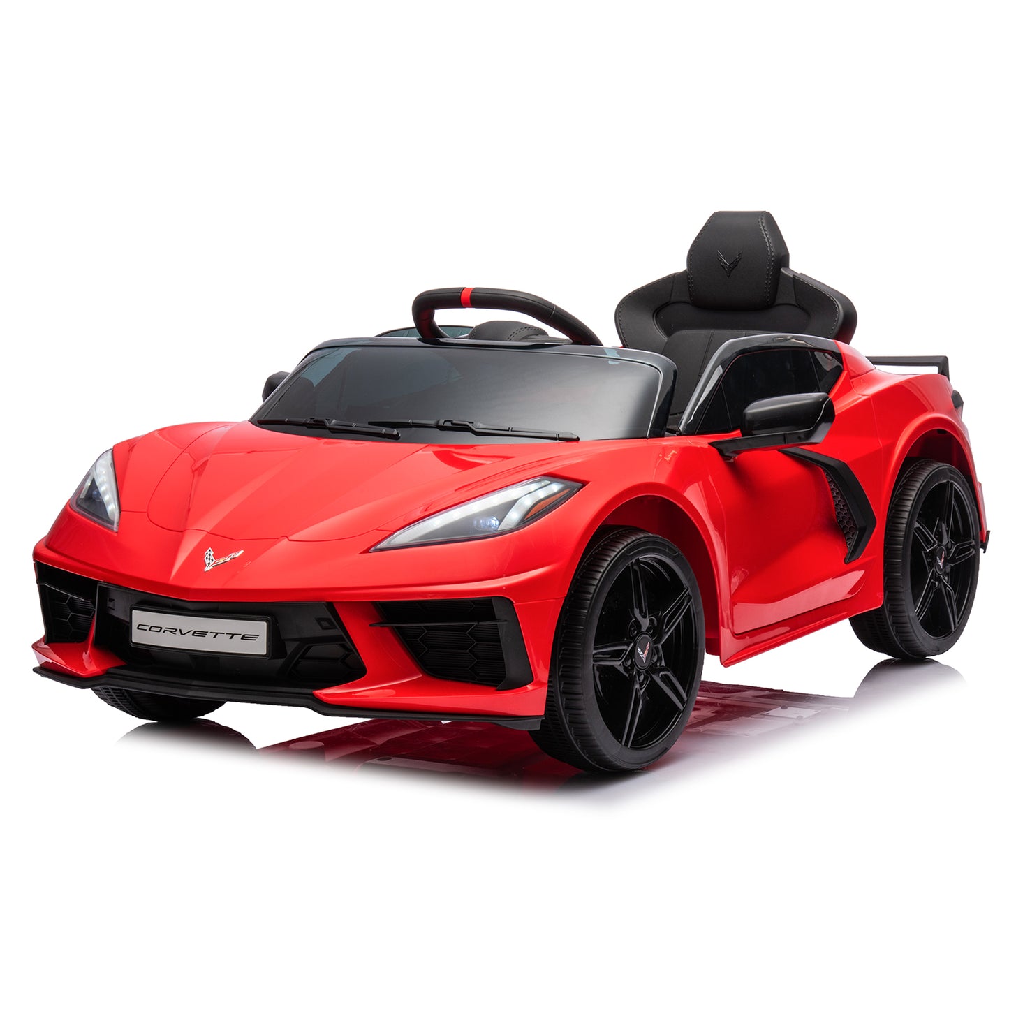 Corvette dual-wheel drive sports car with 2.4G remote control 12V 4.5A.h red C8