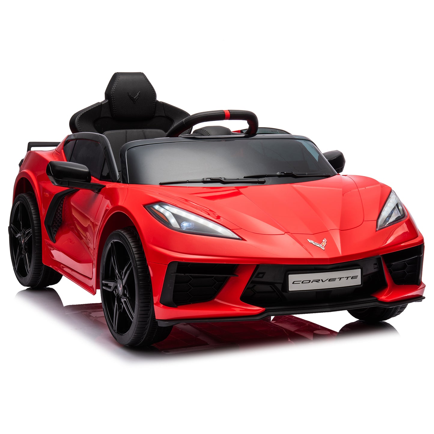 Corvette dual-wheel drive sports car with 2.4G remote control 12V 4.5A.h red C8