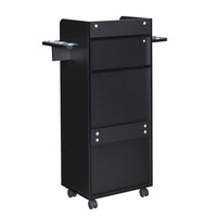 Beauty Salon Trolley Cart, Salon Cabinet with 360° Wheels, 6 Tool Holders, 1 Drawer, Salon Station Rolling Cart