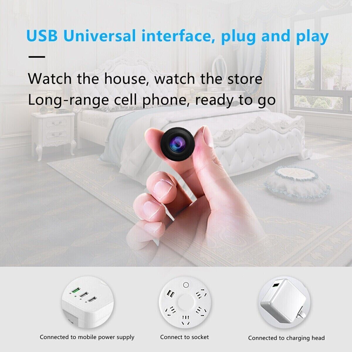 Mini Spy Camera WiFi HD 1080P Hidden IP  Vision Camcorder Home Security Cam