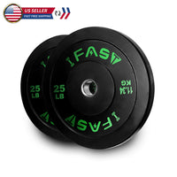 Weight Plates, Rubber Bumper Plates, 2 Inch Steel Insert 25lb Bundle Options Available for Home Gym Strength Training, Weightlifting, Weight Bench Press and Workout