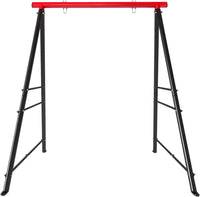 Porch Swing Frame, 550lbs Weight Capacity Swing Stand, Heavy Duty A-Frame Swing, Swing Stand Frame for Yoga Hammock Saucer Baby Porch Swing (Red, Swing NOT Included)