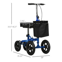 Knee Scooter with Basket,Steerable Knee Walker with Adjustable Height