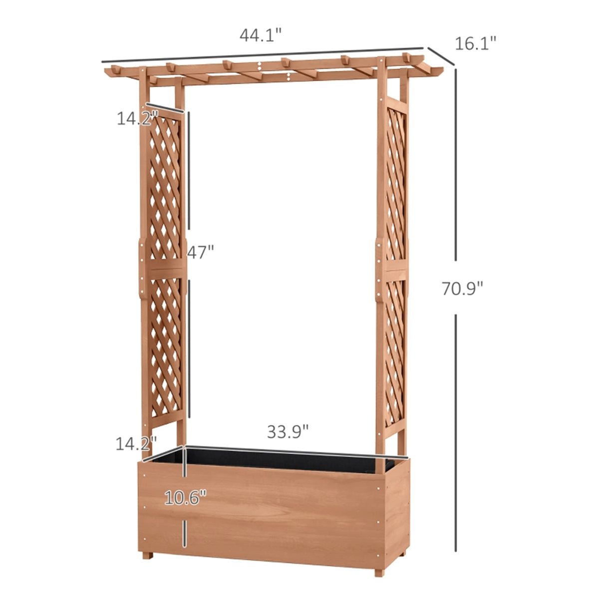 Wooden Planter、Flower shelf,Raised Garden Bed