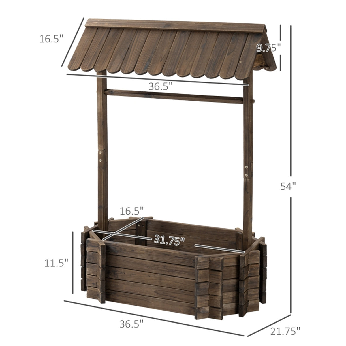 Wooden Planter、Flower shelf