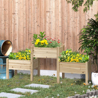 Wooden Planter、Flower shelf,Wood Planter Box-Natural