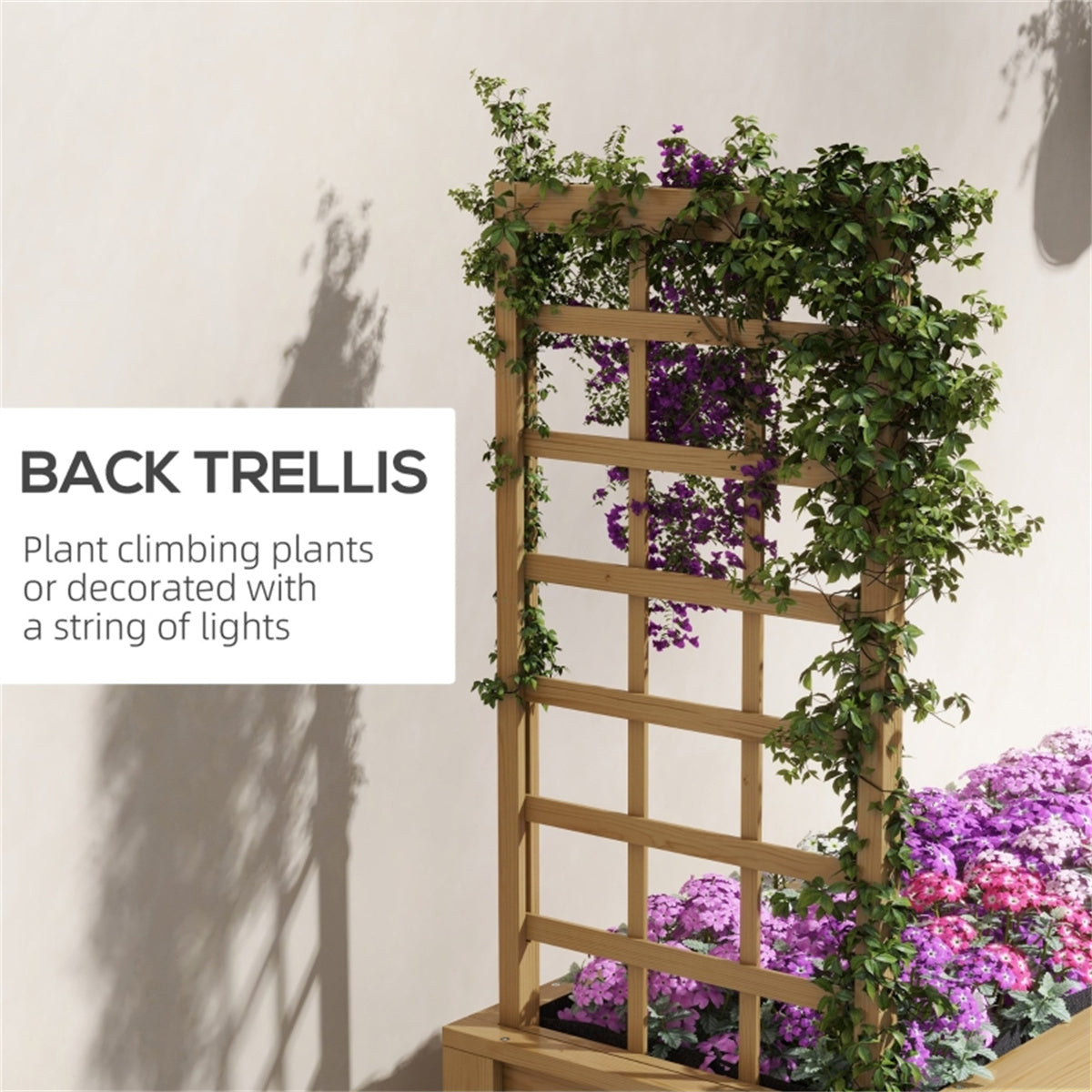 Wooden Planter、Flower shelf,Wooden Plant Trellis Stand