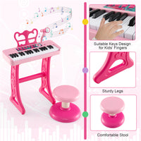 Kids Piano, Keyboard 37-Key Kids Toy Keyboard Piano with Microphone