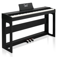 [Do Not Sell on Amazon]Glarry GDP-104 88 Keys Full Weighted Keyboards Digital Piano with Furniture Stand, Power Adapter, Triple Pedals, Headphone, for All Experience Levels Black