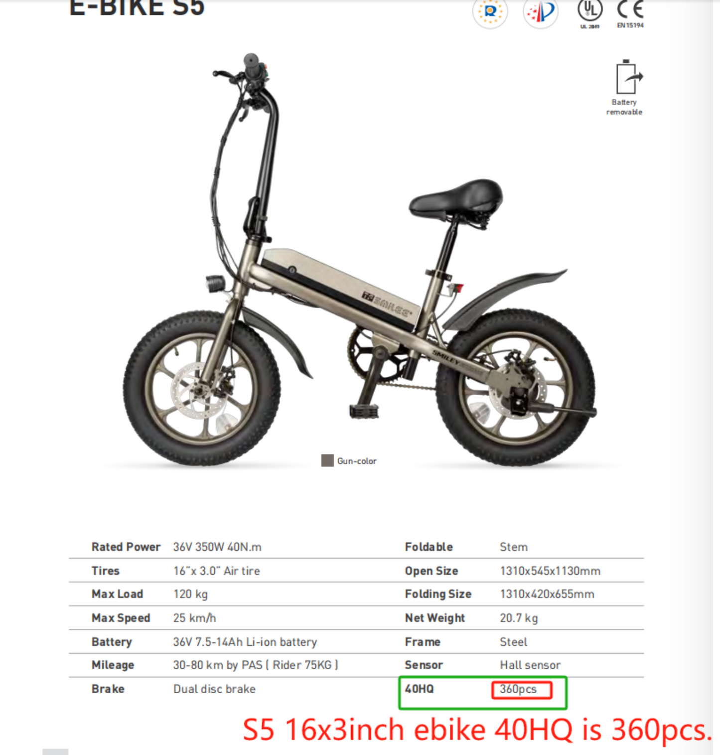 S7-14"* 2.125" Foldable City Ebikes Street E-bike 250W Hall Sensor Kick Bike Private Model[Unable to ship on weekends, please place orders with caution]