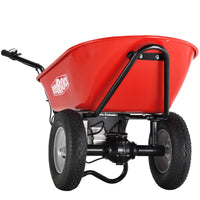 RedRock Wheelbarrow Utility Cart Electric Powered 24V DC 180W AGM Battery 330lbs (150kgs) Max Capacity Barrel Dump Material Debris Hauler