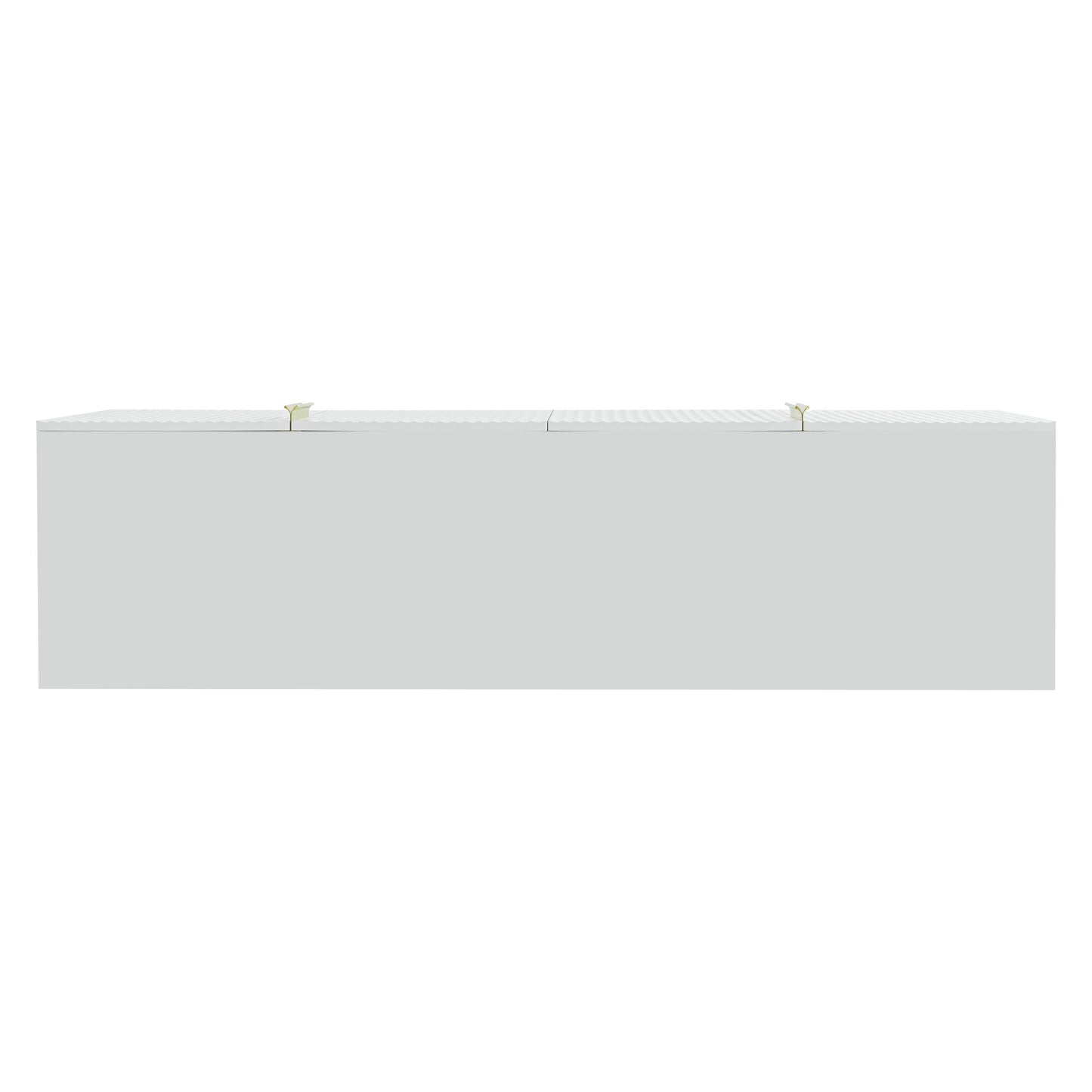 Modern Elegant 4-door Sideboard Gold Metal Handle Buffet Cabinet for Dining Room, Living Room, Bedroom, Hallway (White)