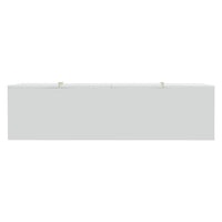 Modern Elegant 4-door Sideboard Gold Metal Handle Buffet Cabinet for Dining Room, Living Room, Bedroom, Hallway (White)