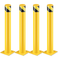 Safety Bollards, Bollards Steel 48 inch, 4.5 Inch Diameter Parking Bollard, Driveway Security Bollards for High Traffic Areas