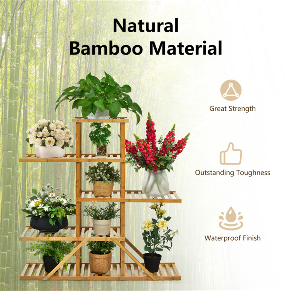 Bamboo Plant Stand