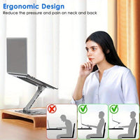 Computer Stand Tablet Notebook Stand Raised Folding Desktop Stand Heat Dissipation Double-Layer Stand，Grey(No shipments on weekends, banned from Amazon)