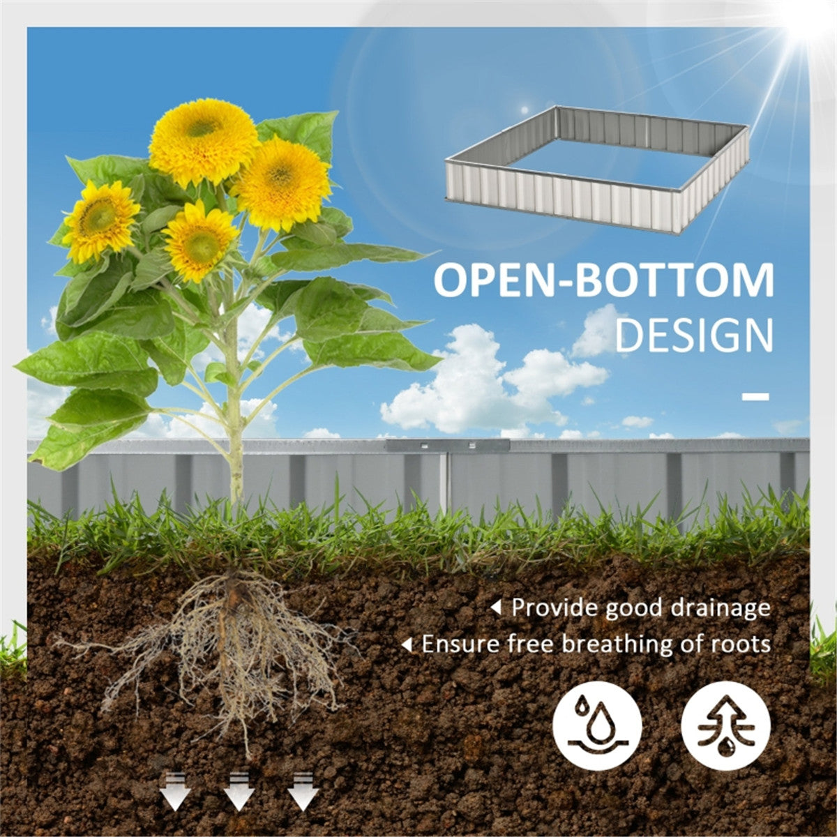 Garden Bed ( Amazon Shipping)（Prohibited by WalMart）