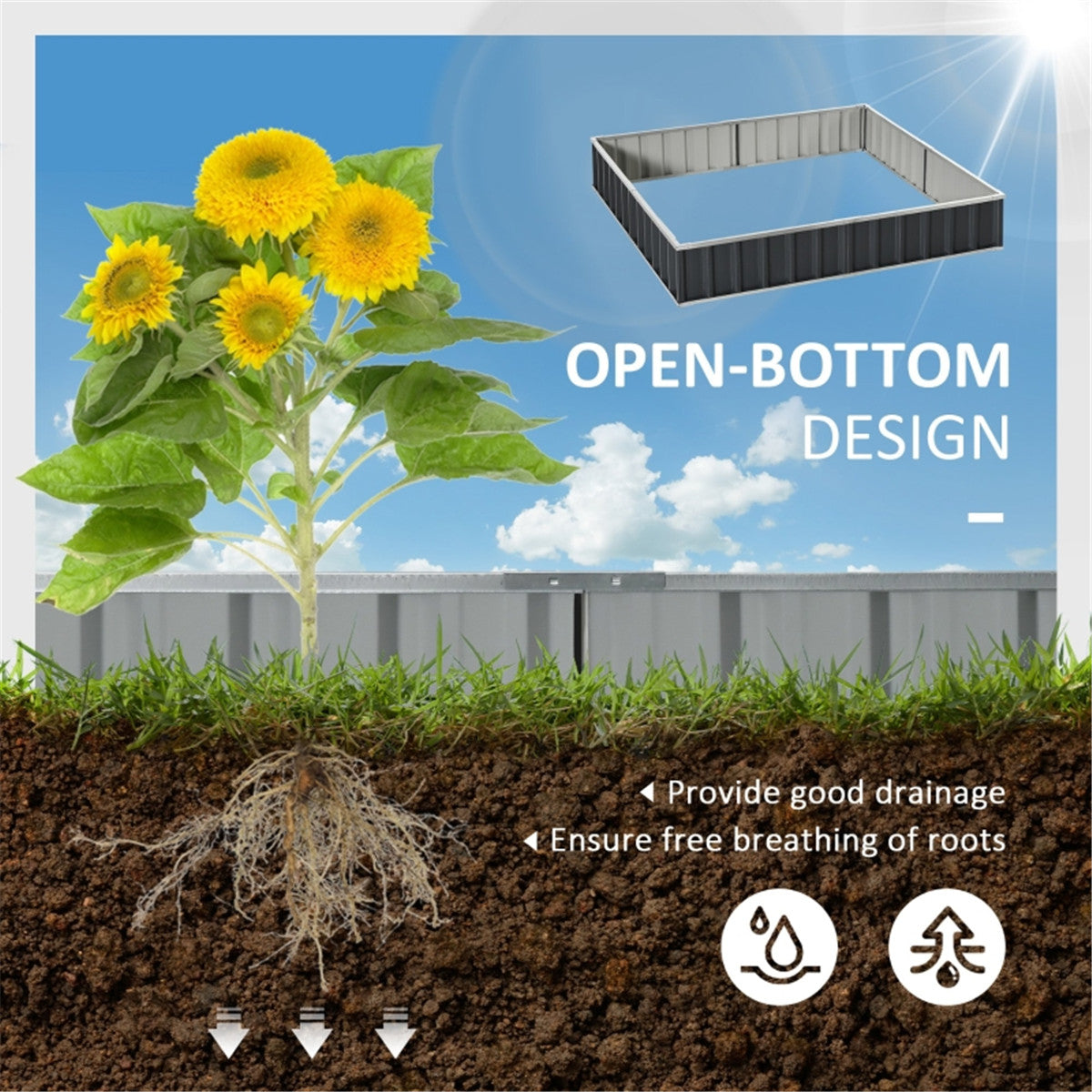 Garden Bed ( Amazon Shipping)（Prohibited by WalMart）