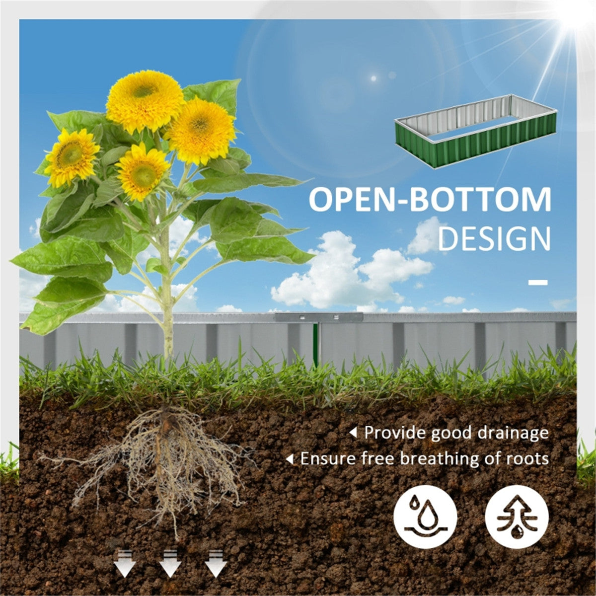 Garden Bed ( Amazon Shipping)（Prohibited by WalMart）