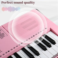 [Do Not Sell on Amazon]GEP-110 61 Key Lighting Keyboard with Piano Stand, Piano Bench, Built In Speakers, Headphone, Microphone, Music Rest, LED Screen, 3 Teaching Modes for Beginners