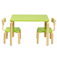 Wooden tables and chairs for children