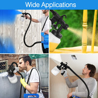 650w hvlp electric spray paint gun , 4.9ft air hose, 3 patterns, easy to clean, suitable for furniture, house, fence, walls