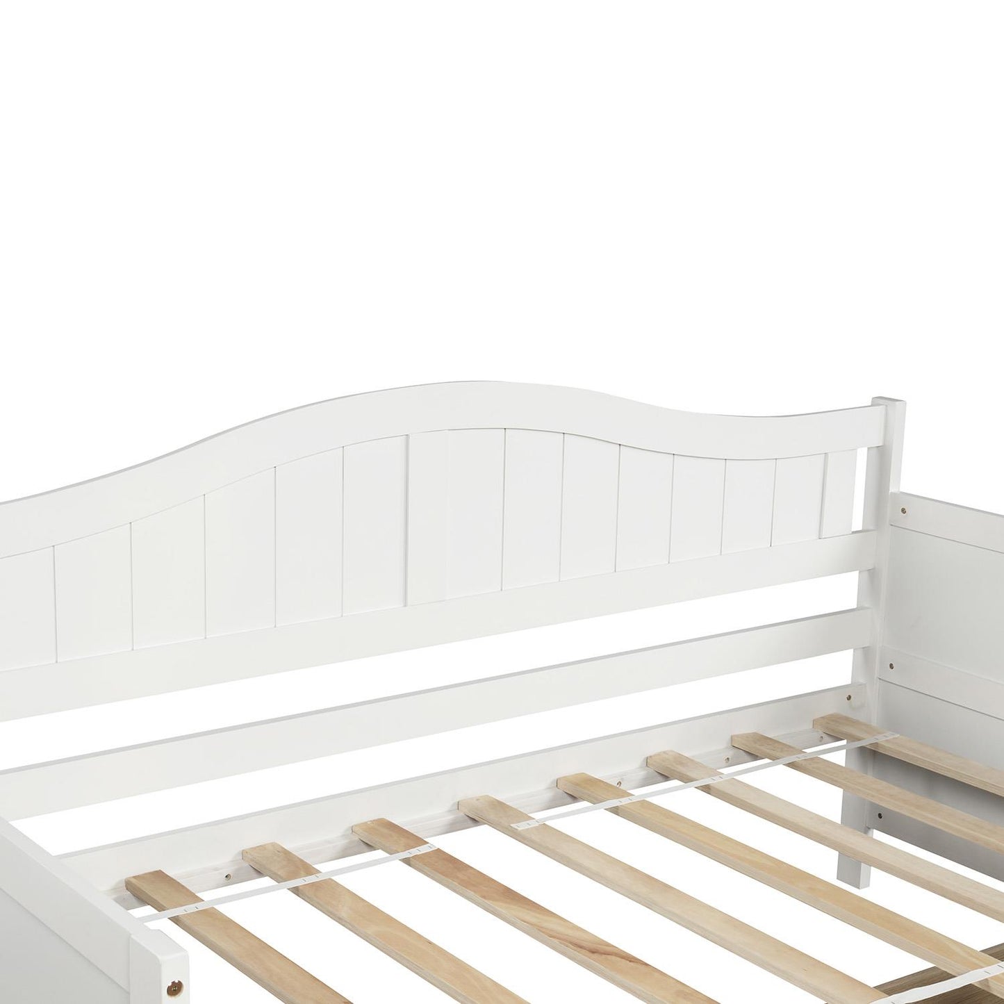 Twin Wooden Daybed with 2 drawers, Sofa Bed for Bedroom Living Room,No Box Spring Needed,White