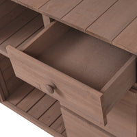 [Video Provided] Garden Potting Bench Table, Rustic and Sleek Design with Multiple Drawers and Shelves for Storage, Brown