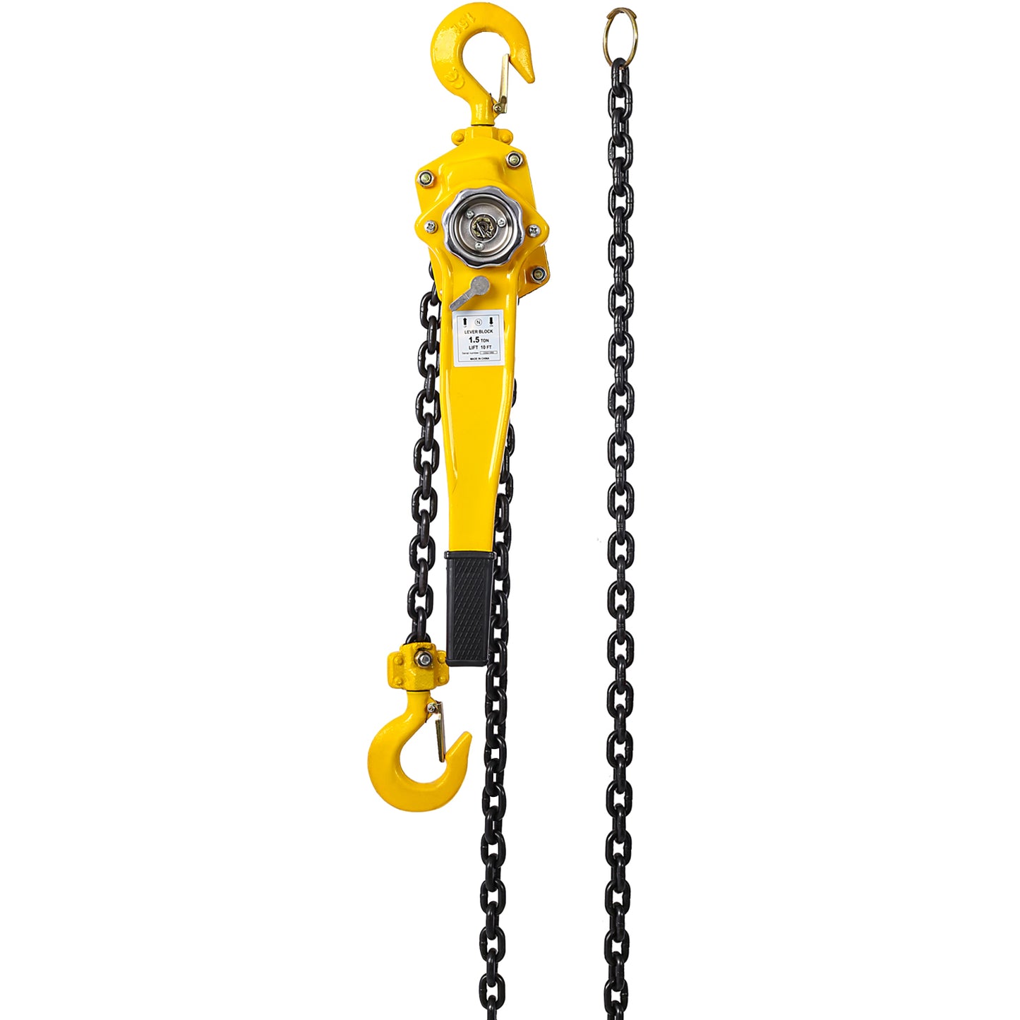 Lever Chain Hoist 1 1/2 Ton 3300LBS Capacity 20 FT Chain Come Along with Heavy Duty Hooks Ratchet Lever Chain Block Hoist Lift Puller