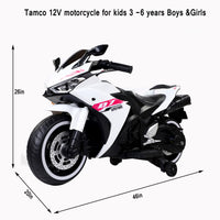 Electric motorcycle/ 12V Kids toys motorcycle/Kids electric car/electric ride on toys  for  3 4 5 6 years Boys Girls with Training  Wheels/manual throttle/ drive by hand/Lightting  wheels