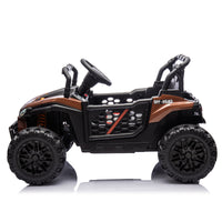 24V Kids Ride On UTV,Electric Toy For Kids w/Parents Remote Control,Four Wheel suspension,Low Start,Adjustable speed,Multimedia player,Early Education,Bluetooth,Rear storage space for kids aged 3+.