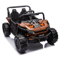 24V Kids Ride On UTV,Electric Toy For Kids w/Parents Remote Control,Four Wheel suspension,Low Start,Adjustable speed,Multimedia player,Early Education,Bluetooth,Rear storage space for kids aged 3+.