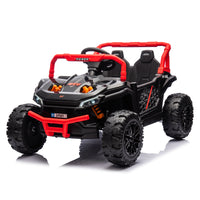 24V Kids Ride On UTV,Electric Toy For Kids w/Parents Remote Control,Four Wheel suspension,Low Start,Adjustable speed,Multimedia player,Early Education,Bluetooth,Rear storage space for kids aged 3+.