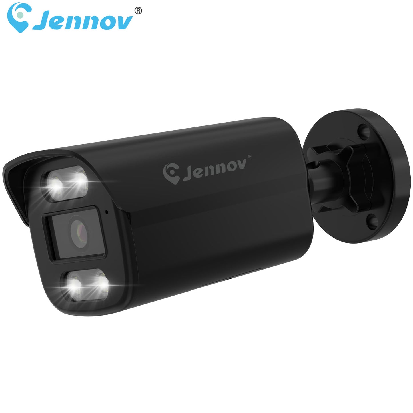 Jennov 4K 8MP POE Security IP66 Camera Outdoor Color Night Vision 2 Way Audio