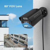 Jennov 4K 8MP POE Security IP66 Camera Outdoor Color Night Vision 2 Way Audio