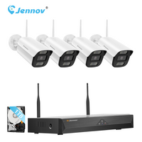 Jennov 5MP Wireless Security Camera System Outdoor IP66 IR WIFI Camera 1TB NVR