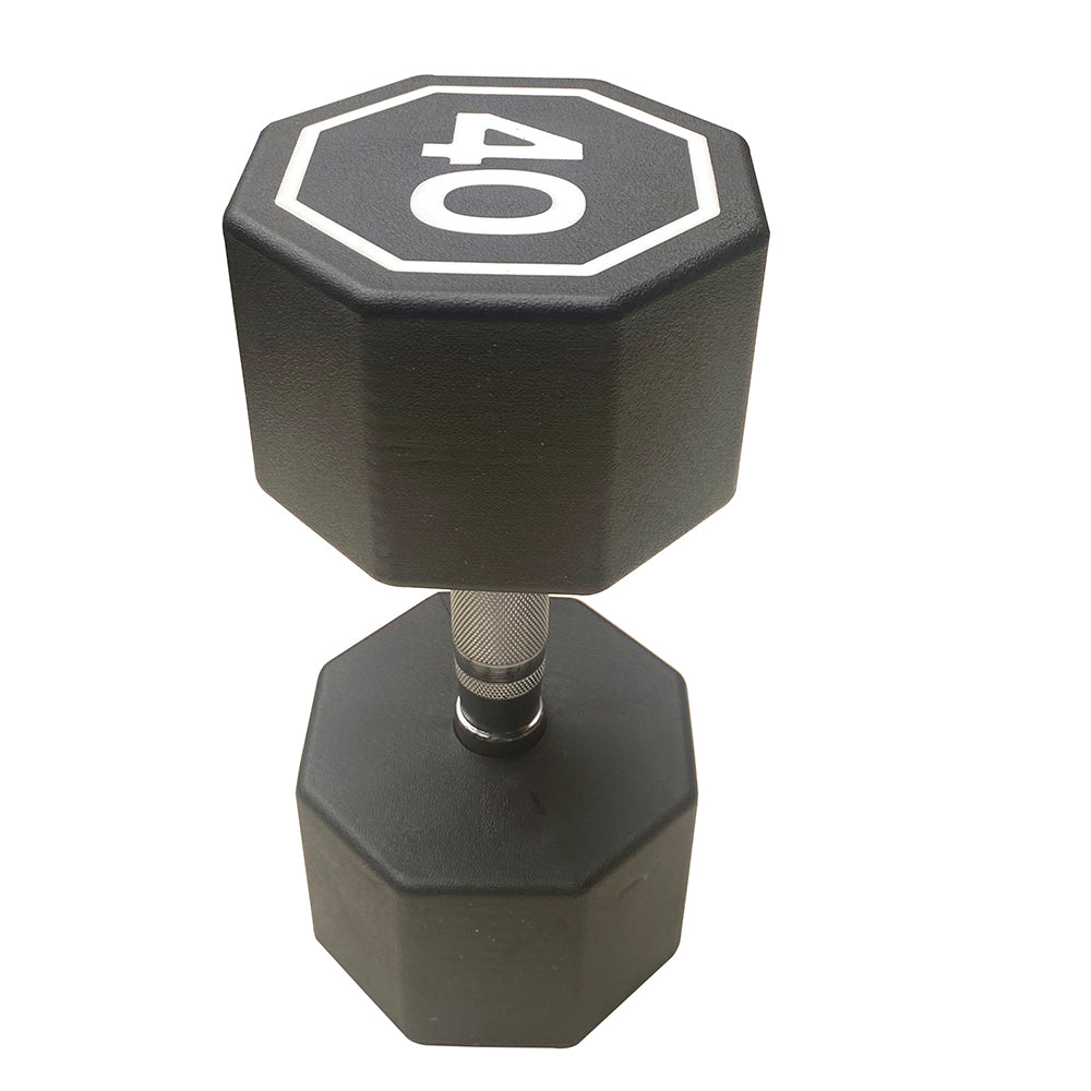 40LBS  APOLLO IR3920 Premium Octagonal Dumbbell, Large Numbers, Hard Chrome Plated Handle Dumbbells to Assist with Push-Ups