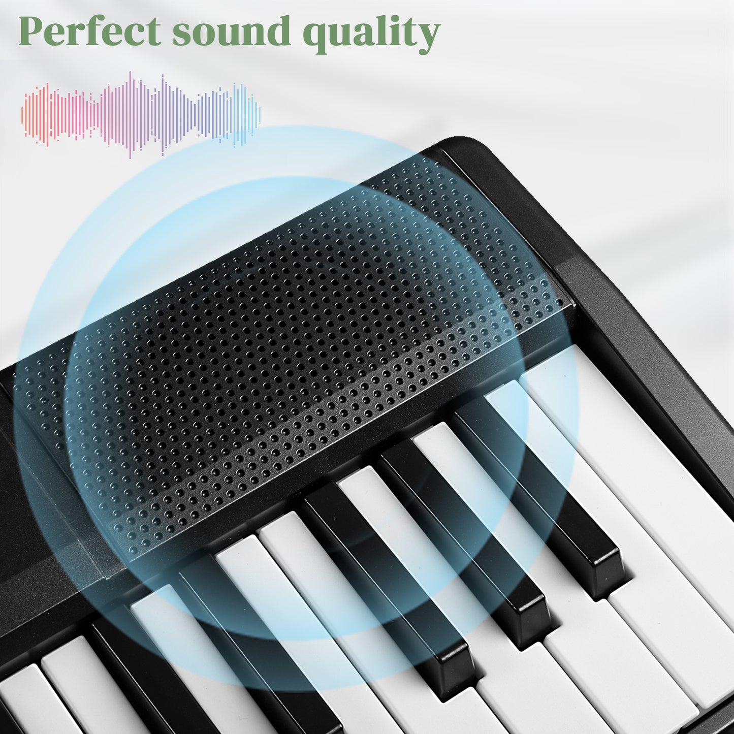 【Do Not Sell on Amazon】GEP-204 61Key Folding Piano Semi-Weighted Standard Keyboards Digital Piano with Bluetooth, Handbag，for Piano Lover Black color