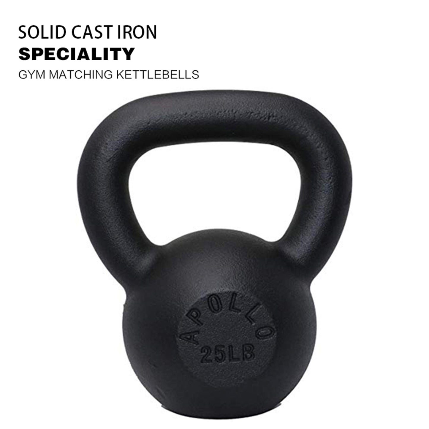 25LBS Solid Cast Iron Kettlebells  Ideal for Strength Training, Building Muscles