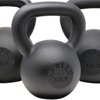 45LBS Solid Cast Iron Kettlebells  Ideal for Strength Training, Building Muscles