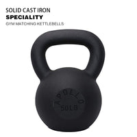 50LBS Solid Cast Iron Kettlebells  Ideal for Strength Training, Building Muscles